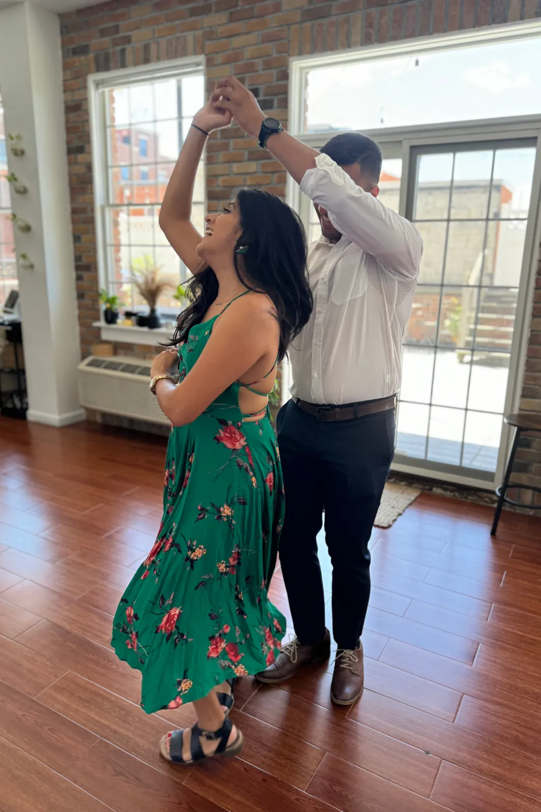 Couple dancing in the event space