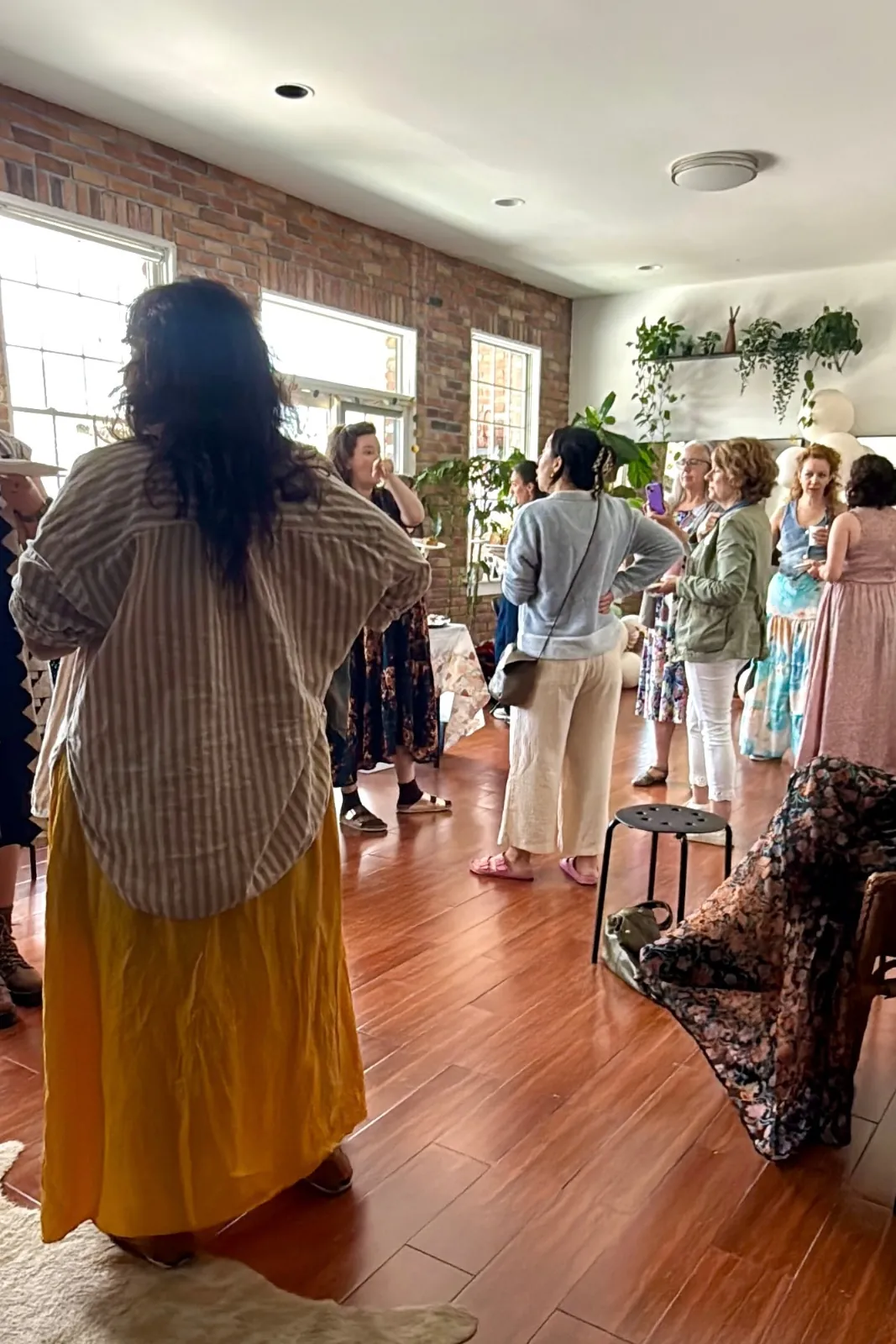Guest standing in the bright event space